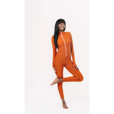 Tutublue Full-body One-piece Swimsuit In Orange