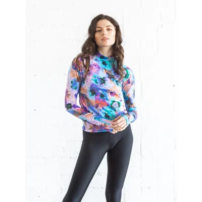 Tutublue Pullover Raglan Rash Guard Swim Top In Blue