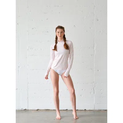 Tutublue Pullover Raglan Rash Guard Swim Top In White