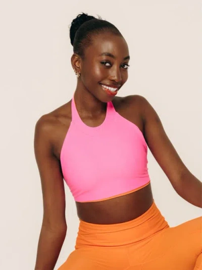 Tutublue Reversible Halter Swim Top In Pink