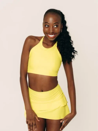 Tutublue Reversible Halter Swim Top In Yellow