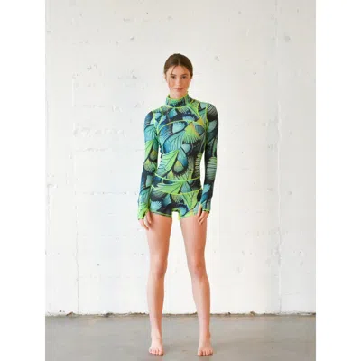 Tutublue Short One-piece Swimsuit In Blue