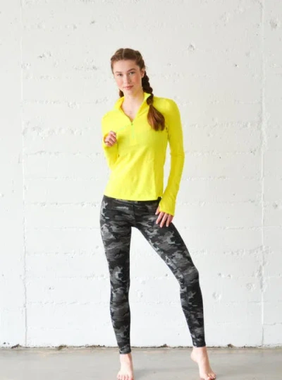 Tutublue Zip-front Rash Guard Swim Top In Yellow