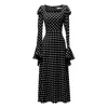 Tuva Collection Women's Black / White Flare Polka Dots In Multi