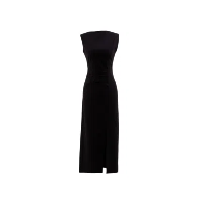 Tuva Collection Women's Must Have Draped  Midi Dress In Black