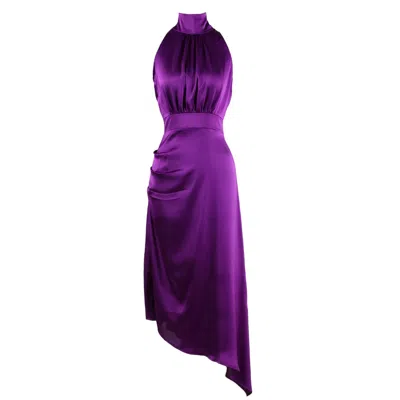 Tuva Collection Women's Royal Purple, Halter Neck Dress