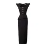 Tuva Collection Women's Umbrella  Dress- Black