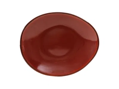 Tuxton Artisan Ellipse Plate 10"x8-1/4"x1-3/4", 12 Pieces In Brown