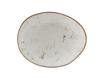 Tuxton Artisan Geode Ellipse Plate 10"x8-1/4"x1-3/4", 12 Pieces