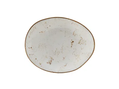 Tuxton Artisan Geode Ellipse Plate 8-3/8"x6-7/8"x1-1/2", 12 Pieces