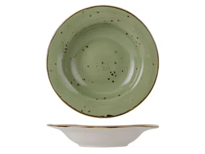 Tuxton Artisan Geode Rim Soup 9-1/2oz 9"x1-3/4", 24 Pieces In Green