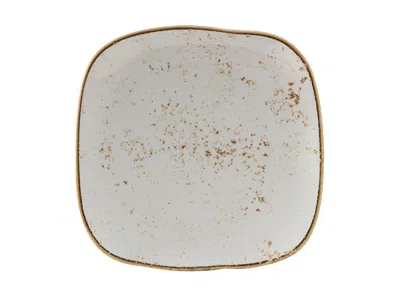 Tuxton Artisan Geode Square Plate 9", 12 Pieces In Gray