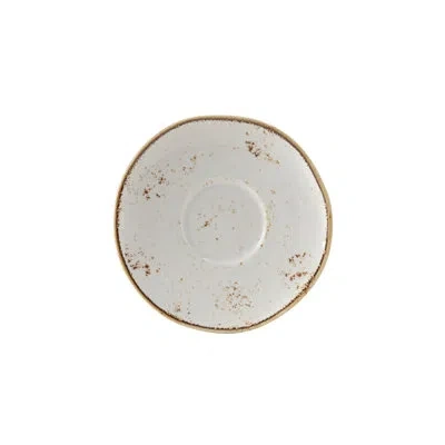 Tuxton Artisan Saucer In Geode Agave White