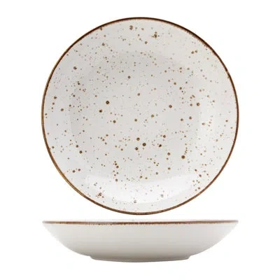 Tuxton Ceramic Pasta Dish In Brown;white