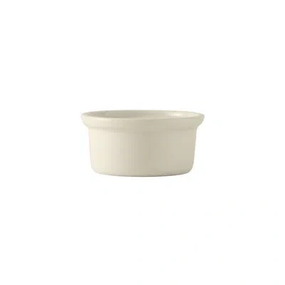 Tuxton Ceramic Round Duratux Casserole In Eggshell White