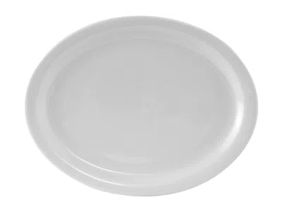Tuxton Colorado Oval Platter 13-1/8"x10-1/8", 12 Pieces In White