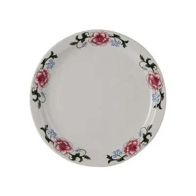 Tuxton Commercial Dishwasher Safe 10.5'' Porcelain China Dinner Plate , Set Of 12 In Pink