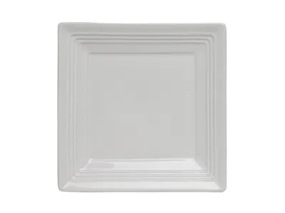 Tuxton Concentrix Square Plate 8-1/2", 12 Pieces In White