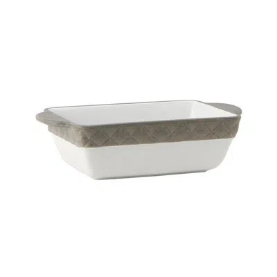 Tuxton Displaytux Casserole Rectangular 1-1/2qt 11"(9" W/o Handle)x6"x3" In Bright White,gray