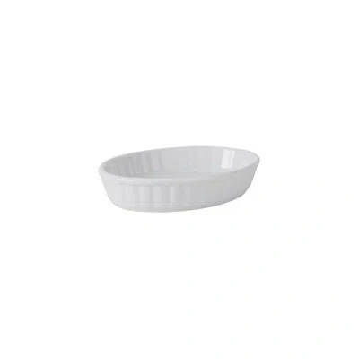 Tuxton Duratux 5-ounce Porcelain China Oval Creme Brulee Dish Set In Porcelain White