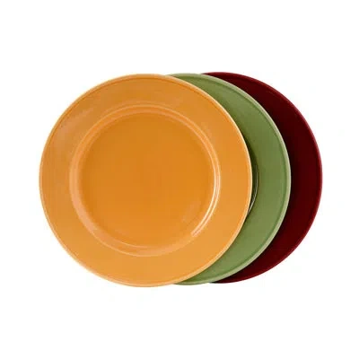 Tuxton Duratux Seabreeze 11" Dinner Plate In Butterscotch;cranberry;pistachio