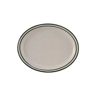 Tuxton Emerald Platter In Eggshell,green
