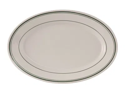 Tuxton Green Bay Oval Platter 14-1/8"x10-1/4", 12 Pieces In Brown