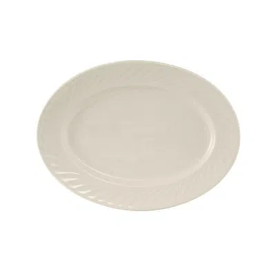 Tuxton Meridian Platter In Eggshell White