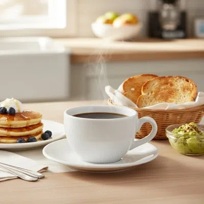 Tuxton Modena Round Espresso Cup In White