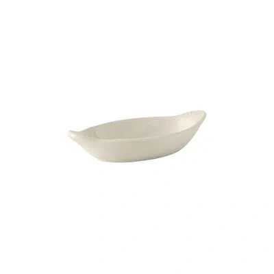 Tuxton Oval Duratux Welsh Rarebit In Eggshell White