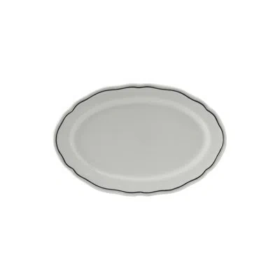 Tuxton Porcelain Platter In Blue;white