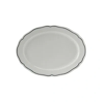 Tuxton Porcelain Platter In Blue;white