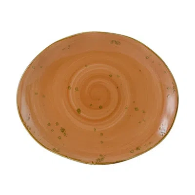 Tuxton Porcelain Platter In Orange