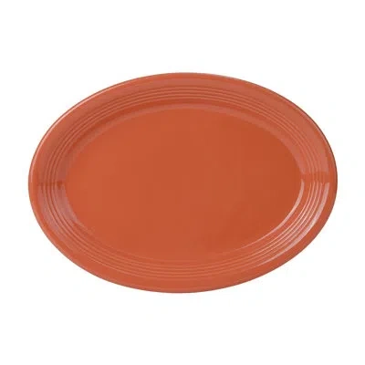 Tuxton Porcelain Platter In Orange