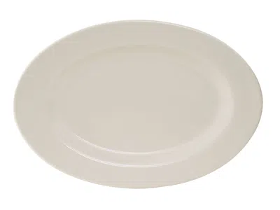 Tuxton Reno Oval Platter 15-1/8"x10-1/4" Matching Homer Laughlin, 6 Pieces In White