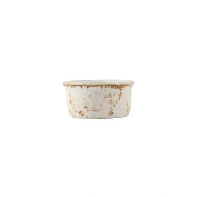 Tuxton Round Artisan Ramekin In Geode Agave White