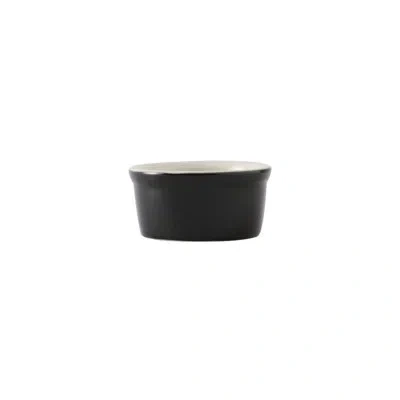 Tuxton Round In Black,eggshell White
