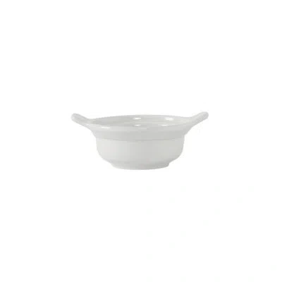 Tuxton Round Linx Casserole With Lug Handles In Porcelain White