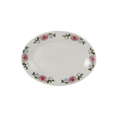 Tuxton Serving Dish In White;pink
