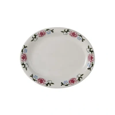 Tuxton Serving Dish In White;pink