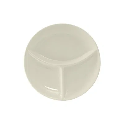 Tuxton Tuxcare Compartment Divided Serving Dish In Eggshell White