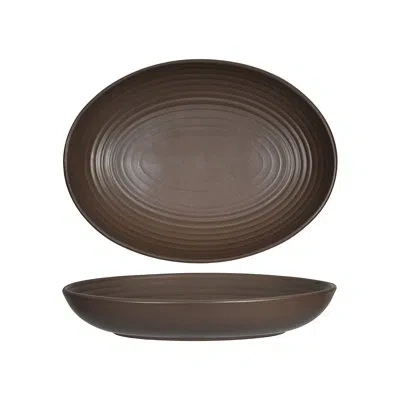 Tuxton Zion 35-ounce Oval Bowl In Matte Brown