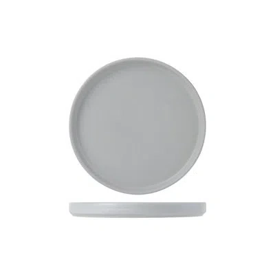 Tuxton Zion 6-1/2-inch X 5/8-inch Plate Straight Side In Gray