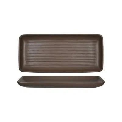Tuxton Zion Tray In Matte Brown