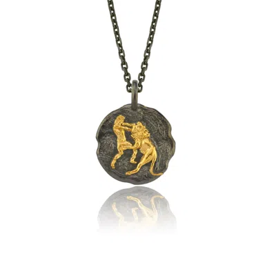 Tvento Men's Black / Gold The Certamen Leonis Necklace In Multi