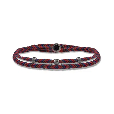 Tvento Men's Blue / Red The Nomad Braid Bracelet In Blue/red