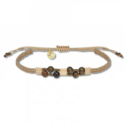 Tvento Men's Brown / Black / Gold The Pharao Bracelet
