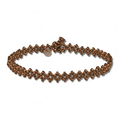 Tvento Men's Brown The Dilectus Bracelet In Pink
