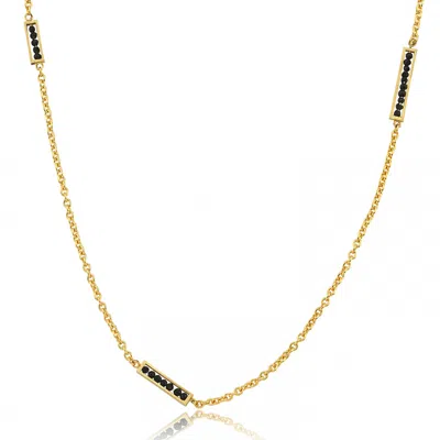 Tvento Men's Gold The Linea Noire Necklace