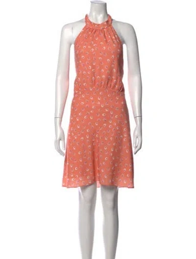 Pre-owned Tvf For Dvf Printed Mini Dress In Orange